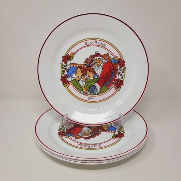 Corelle Dining Vintage Corelle Christmas Dinner Plate Santa Holiday
